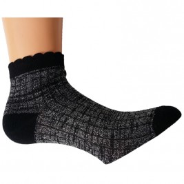 CALZINI CORTI CAVIGLIA LUREX CON ORLETTO